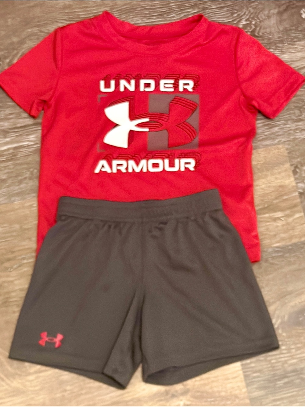 Toddler Boy Under Armour Logo Graphic Tee & Mesh Shorts Set